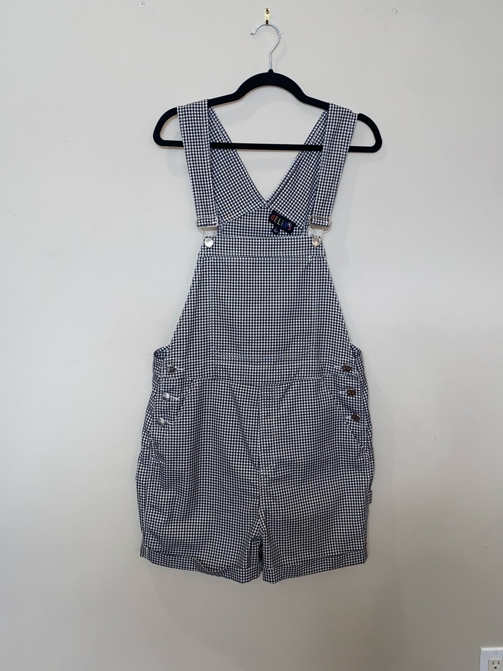 Y2K Doll’s Kill Delia’s Black & White Gingham Short Overalls Whimsigoth Festival